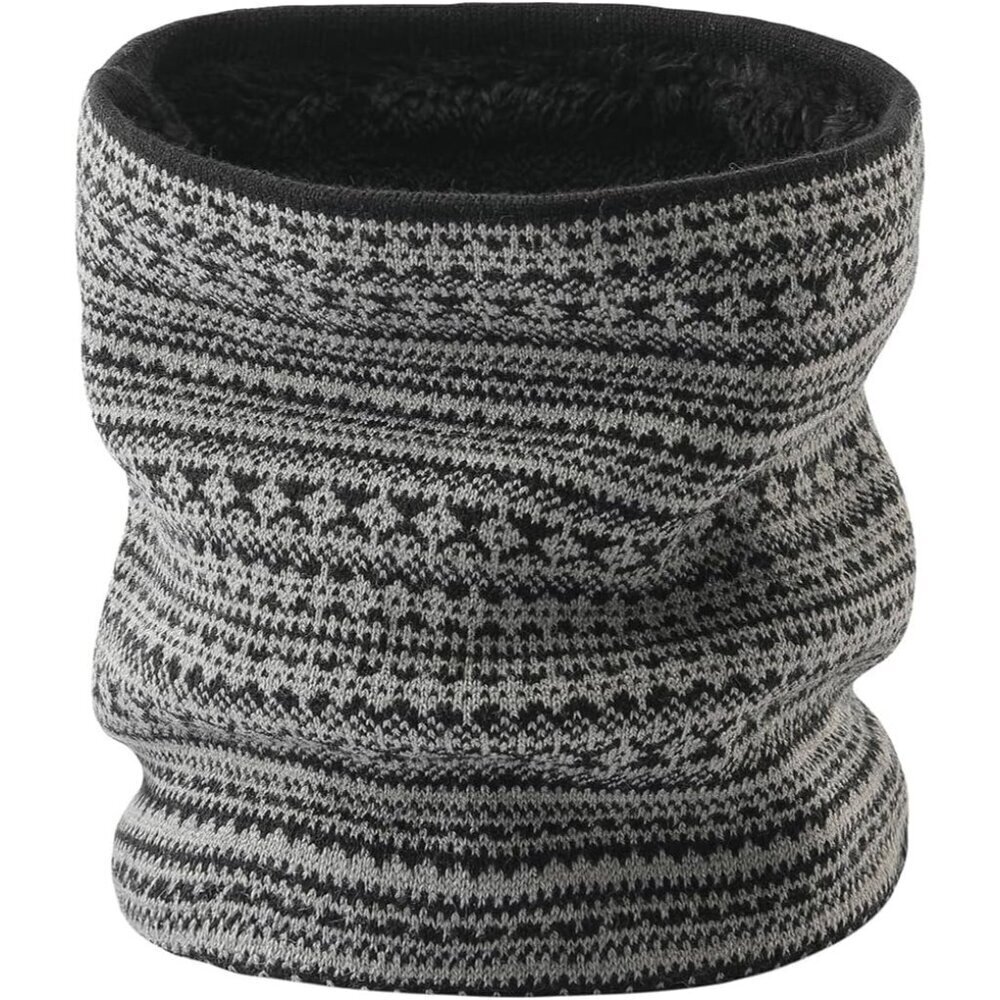 Men's Bohemian Black Winter Ski Neck Gaiter Face Scarf Fleece Windproof Scarves